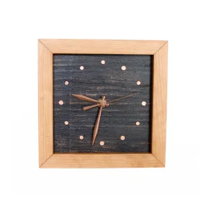 Distressed Black & Copper Face Clock