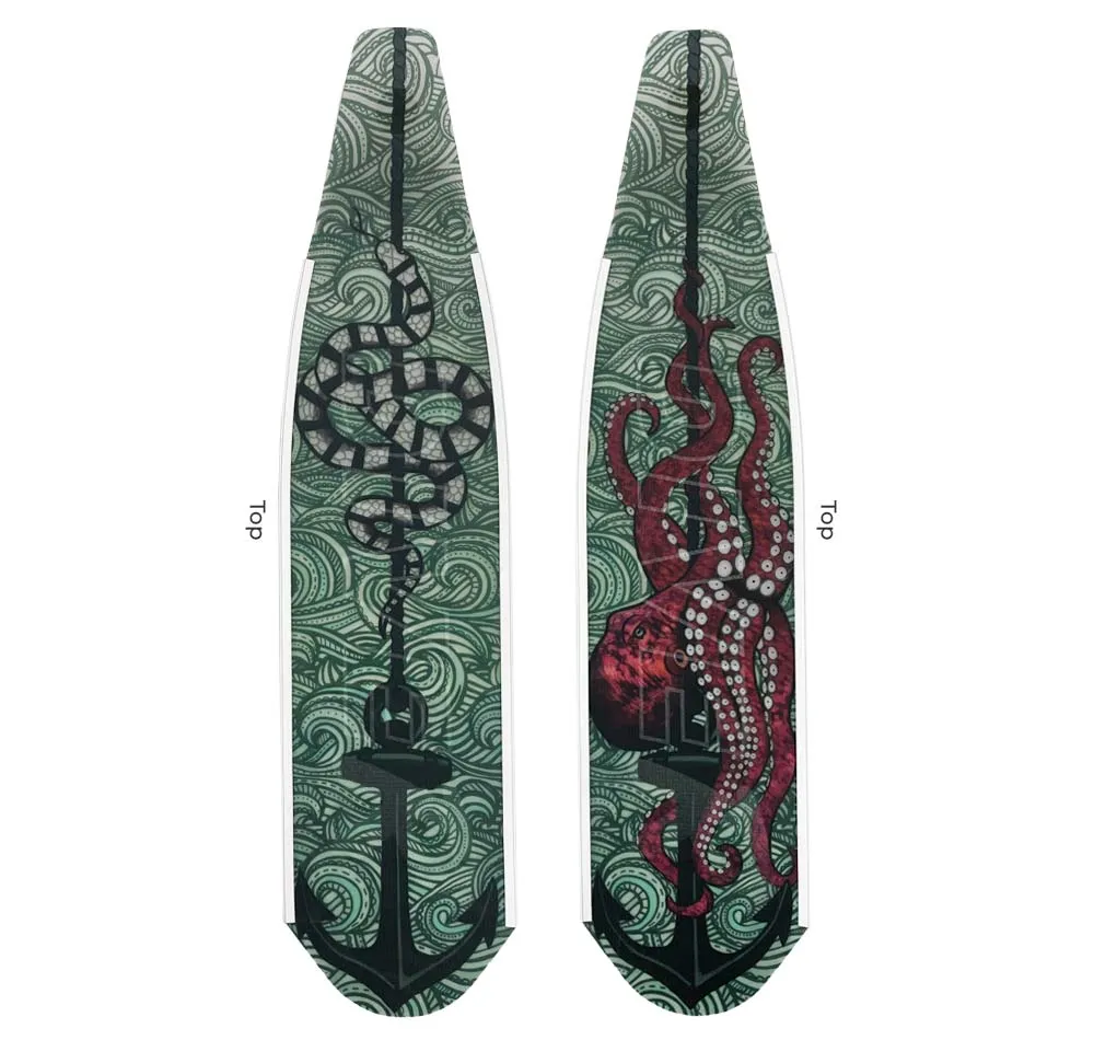 DiveR Composite Octopus Anchor Fin Blades White Rails