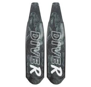 DiveR Innegra Carbon V2 B&W Mermaid Fin Blades