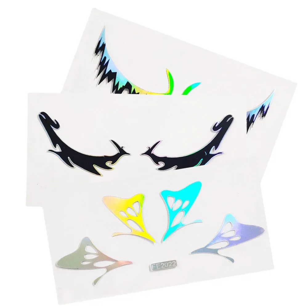 DIY  laser face eye stickers