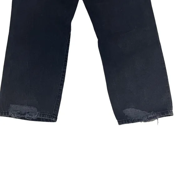 DL1961 Jerry High Rise Vintage Straight Jeans Stone Wash Distressed Sz 29