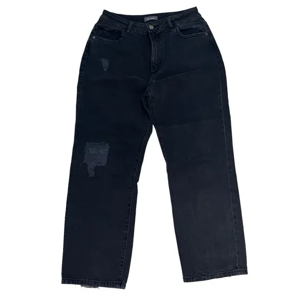 DL1961 Jerry High Rise Vintage Straight Jeans Stone Wash Distressed Sz 29
