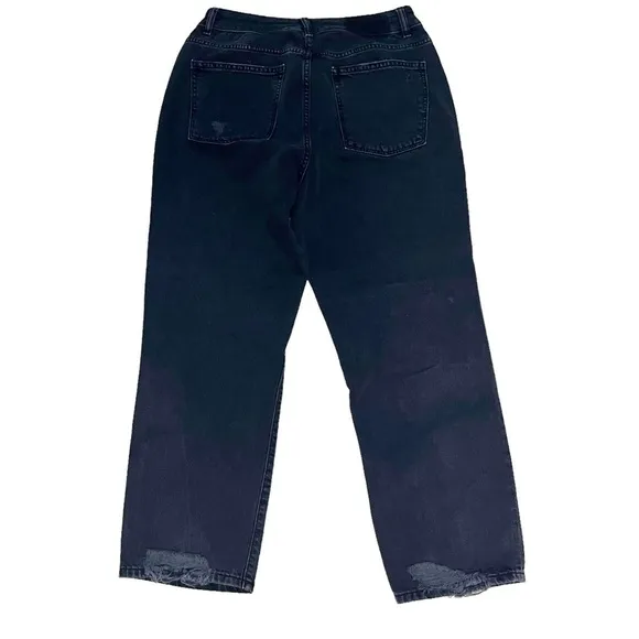 DL1961 Jerry High Rise Vintage Straight Jeans Stone Wash Distressed Sz 29
