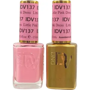 DND Diva Duo Gel - #137 - Little Pink Dress / Soak-Off Gel Polish 0.5 oz.   Nail Lacquer 0.5 oz.