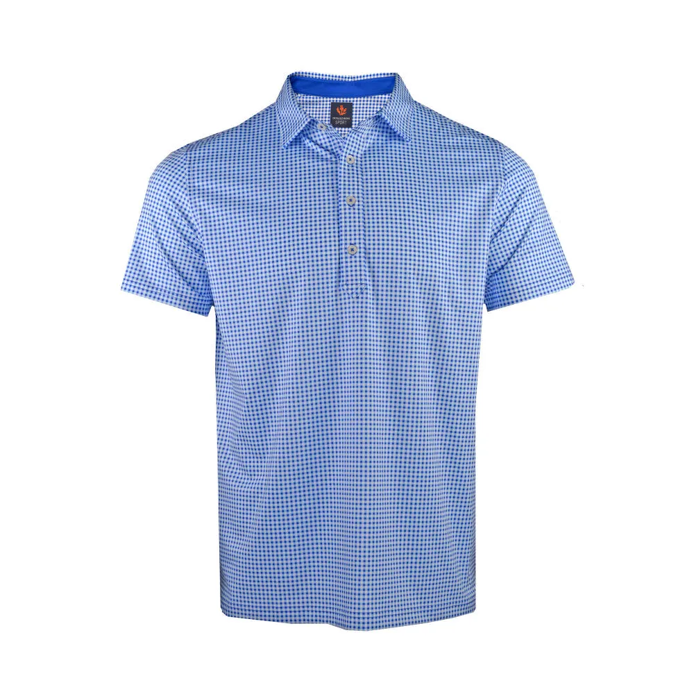 Donald Ross Mens Preston Sport Fit Polo - ROYAL/WHITE