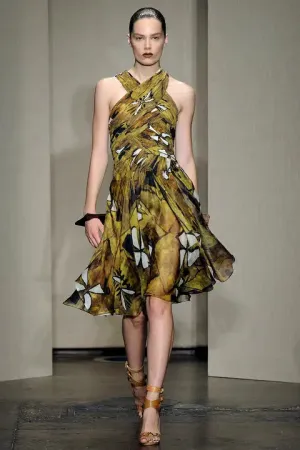 Donna Karan Spring 2012 Tribal Print Cross-Neck Dress SOLD  3/2/25