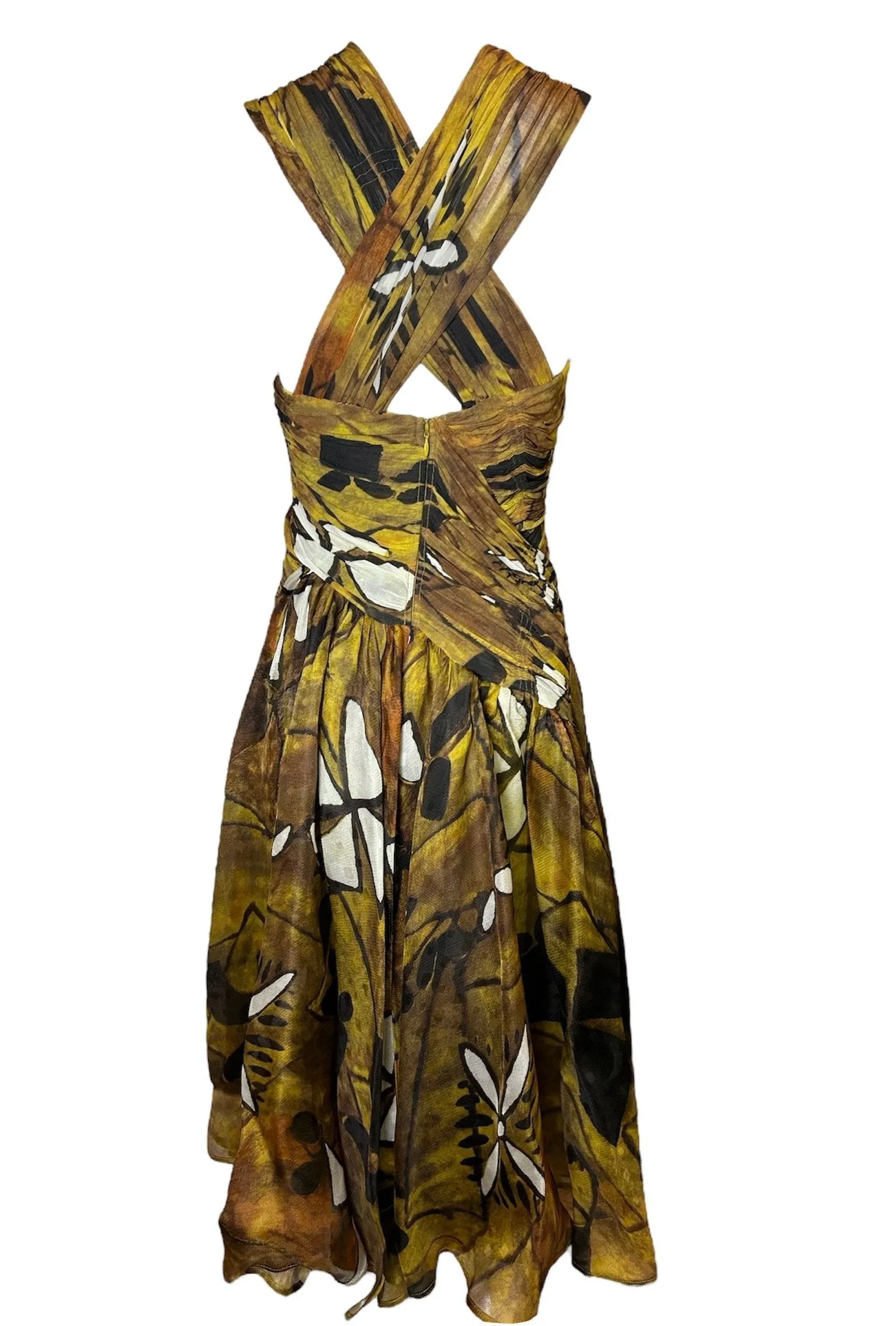 Donna Karan Spring 2012 Tribal Print Cross-Neck Dress SOLD  3/2/25