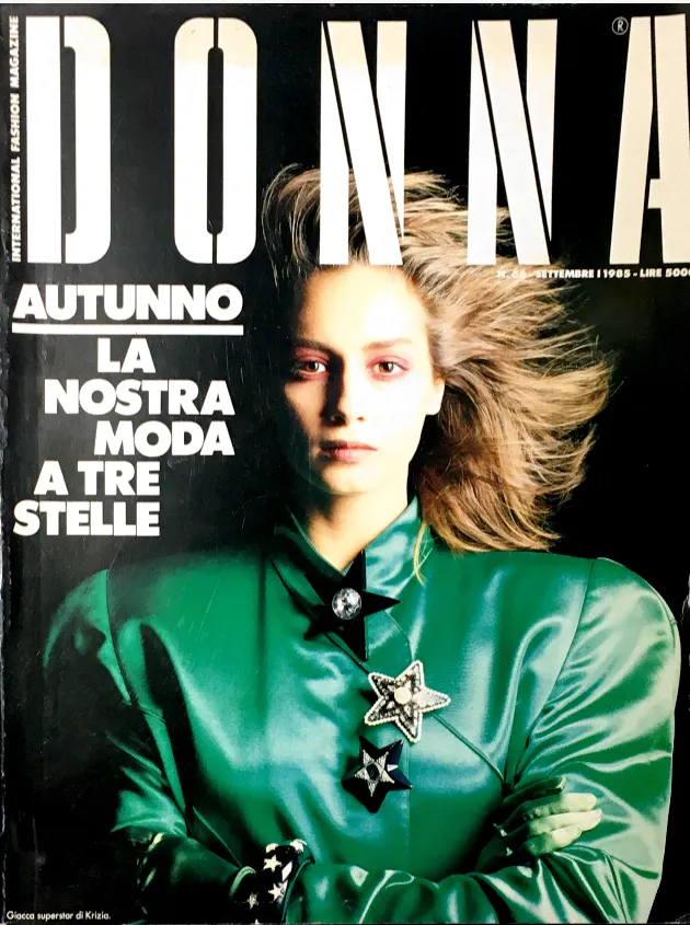 DONNA Magazine Italy 1985 LINDA EVANGELISTA Christine Bolster OLIVIERO TOSCANI