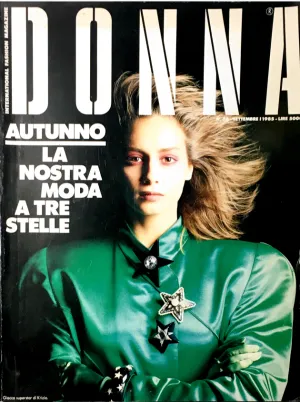 DONNA Magazine Italy 1985 LINDA EVANGELISTA Christine Bolster OLIVIERO TOSCANI