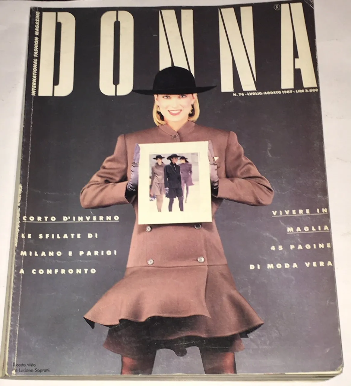 DONNA Magazine Italy 1987 YASMIN LE BON Karen Mulder JOSE MANUEL FERRATER