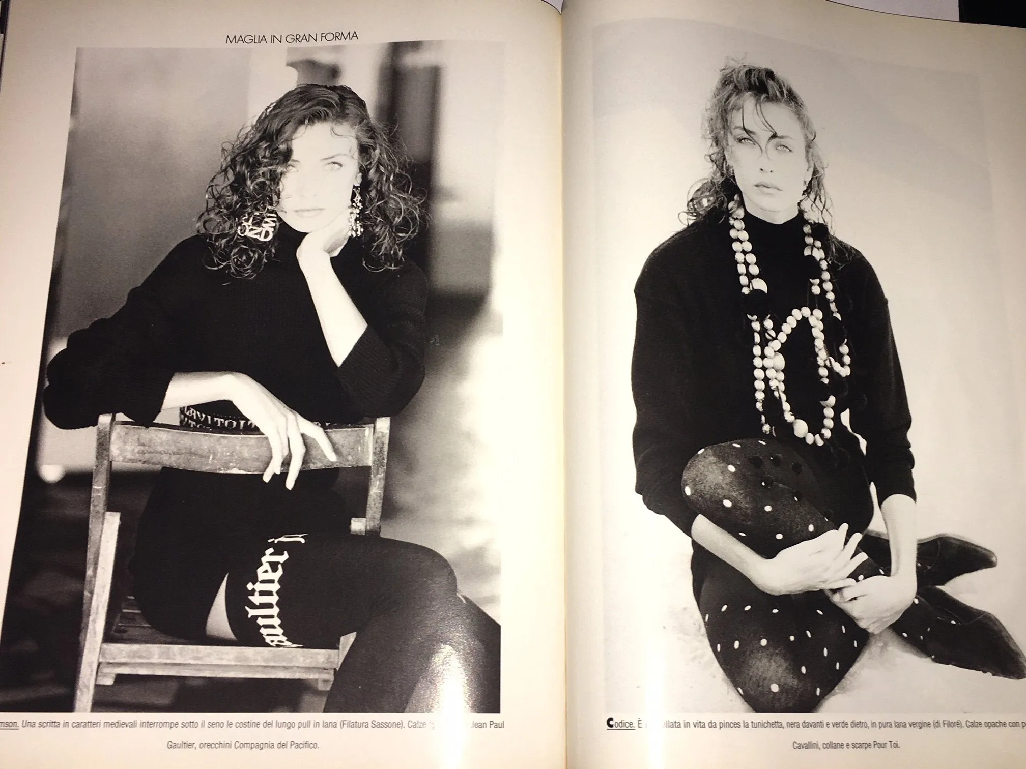 DONNA Magazine Italy 1987 YASMIN LE BON Karen Mulder JOSE MANUEL FERRATER