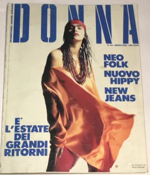 DONNA Magazine Italy April 1985 LYNNE KOESTER Fabrizio Ferri OLIVIERO TOSCANI