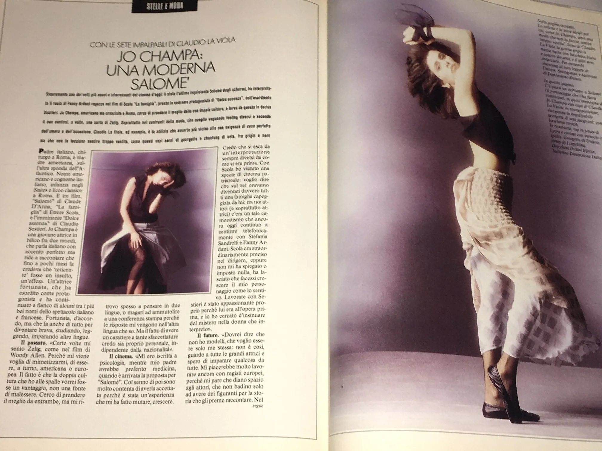 DONNA Magazine Italy April 1987 JO CHAMPA Iman LARA NASZINSKI Fabrizio Ferri