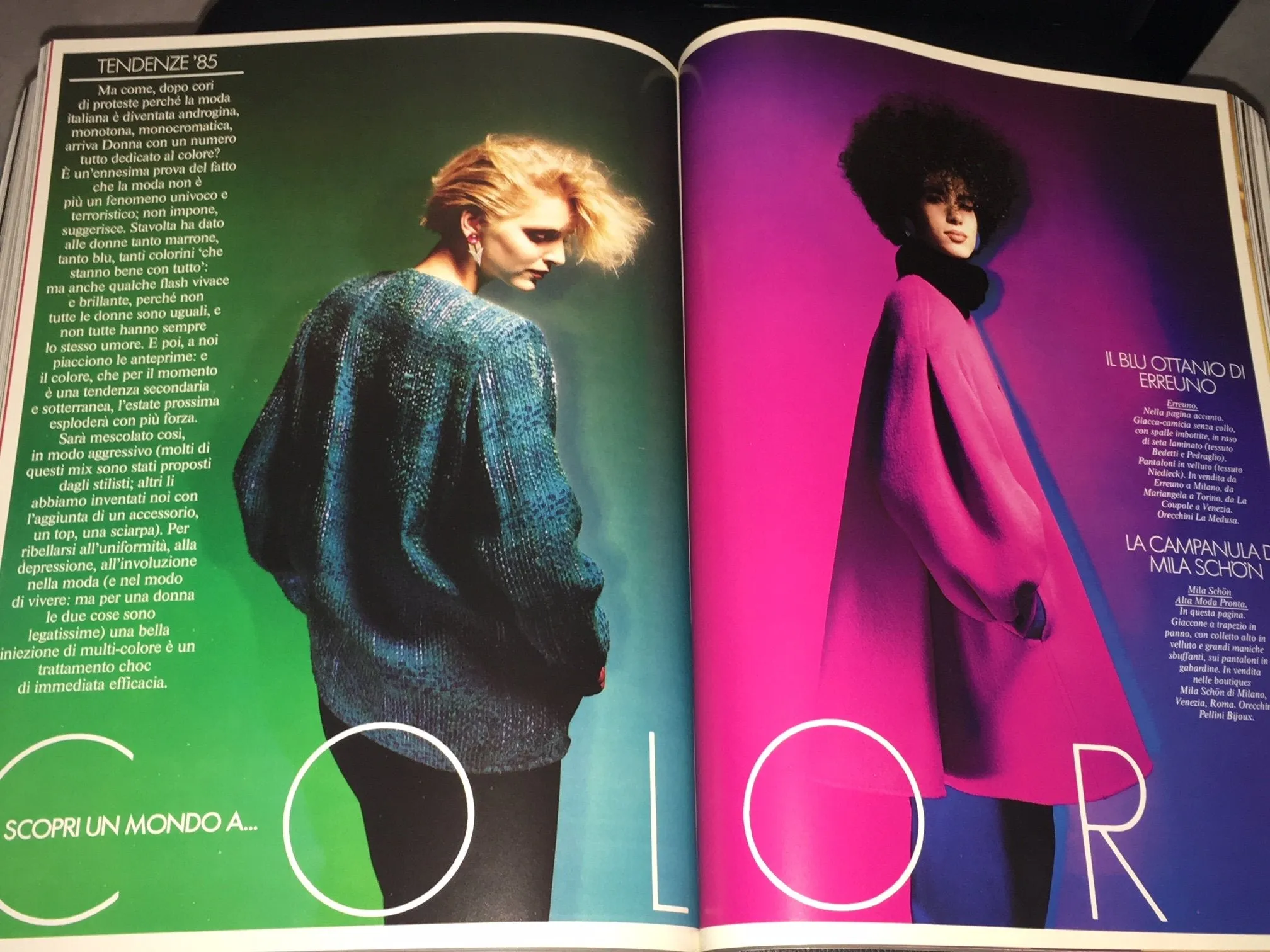 DONNA Magazine Italy October 1984 LOREDANA BERTè Carole Bouquet SIMONETTA GIANFELICI