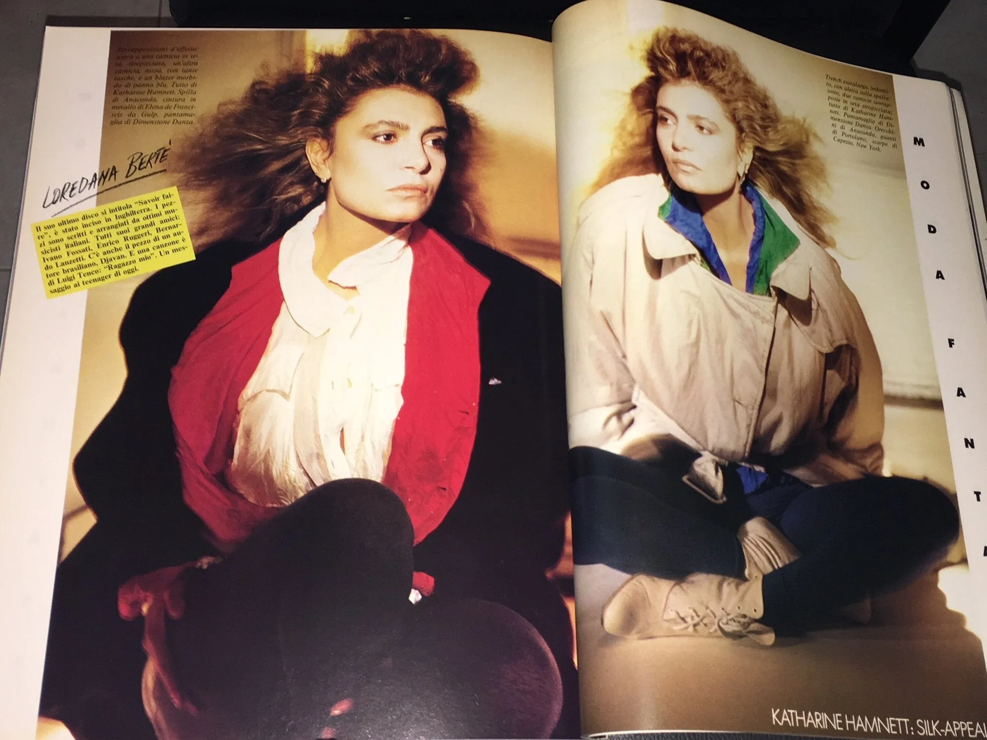 DONNA Magazine Italy October 1984 LOREDANA BERTè Carole Bouquet SIMONETTA GIANFELICI