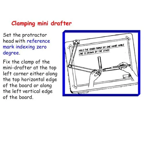 Drawing & Drafting Board (A2 size - 18.5'' x 25'') with Mini Drafter