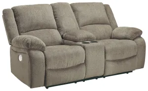 Draycoll - Dbl Rec Pwr Loveseat W/console