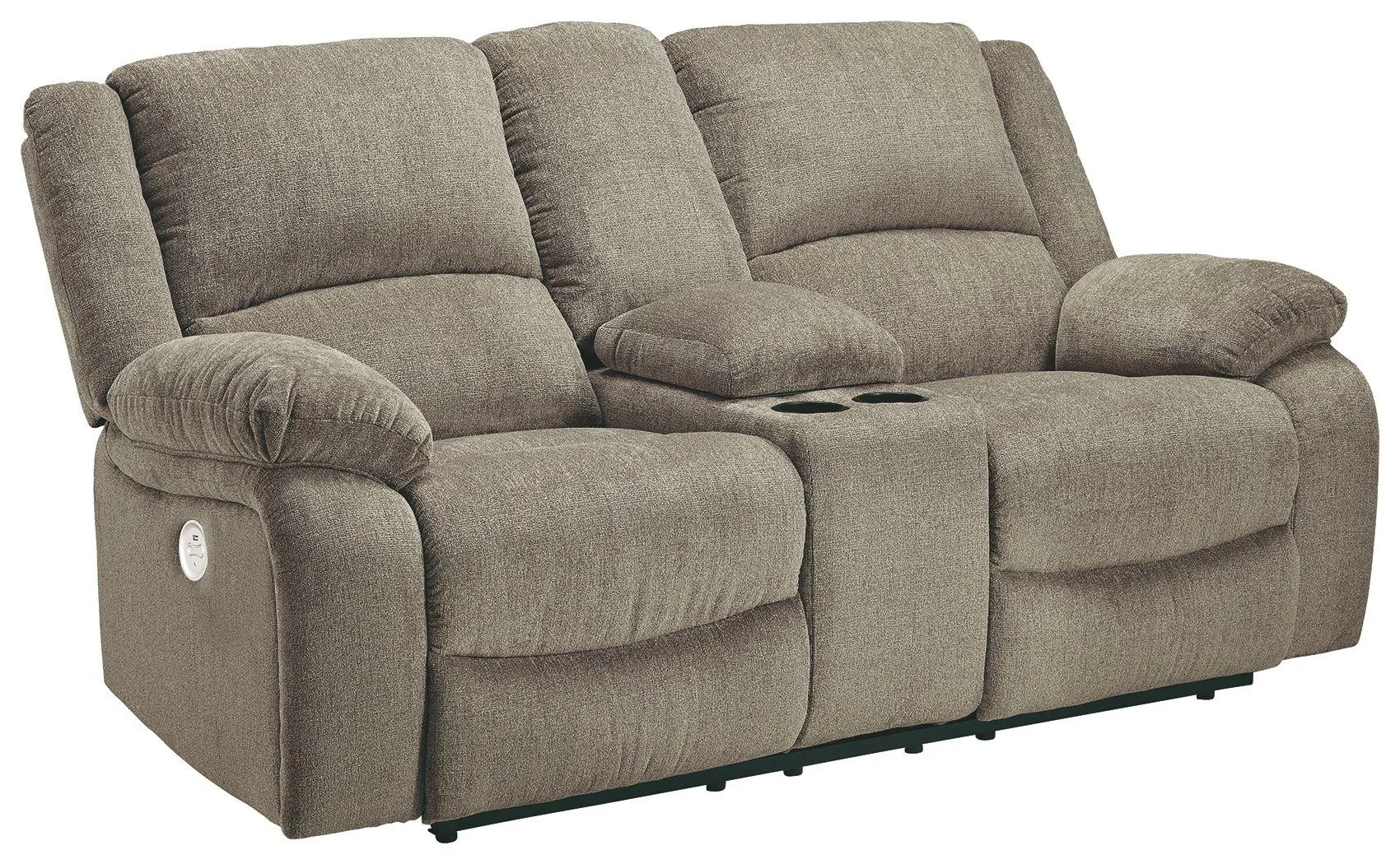 Draycoll - Dbl Rec Pwr Loveseat W/console