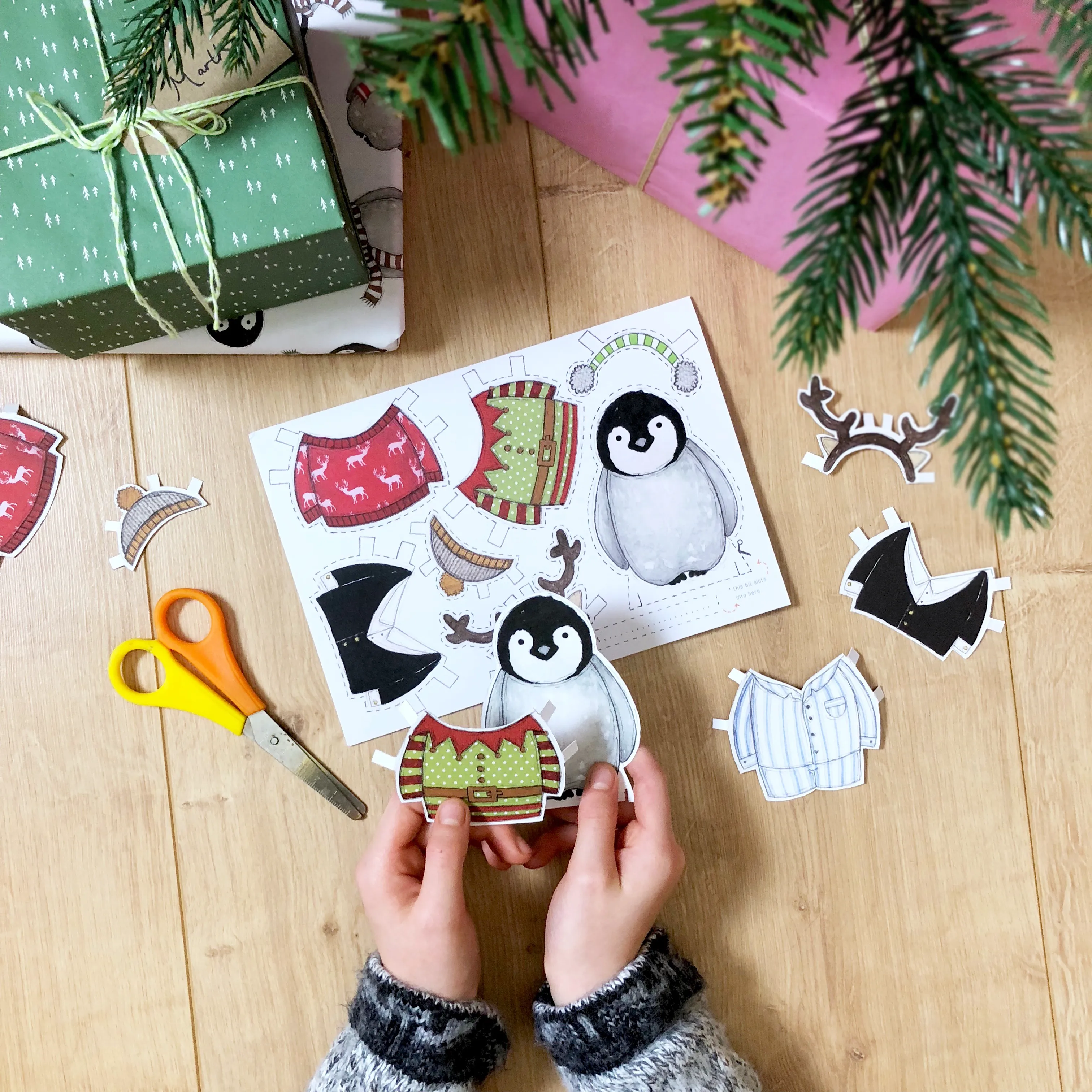 Dress Up A Penguin Card