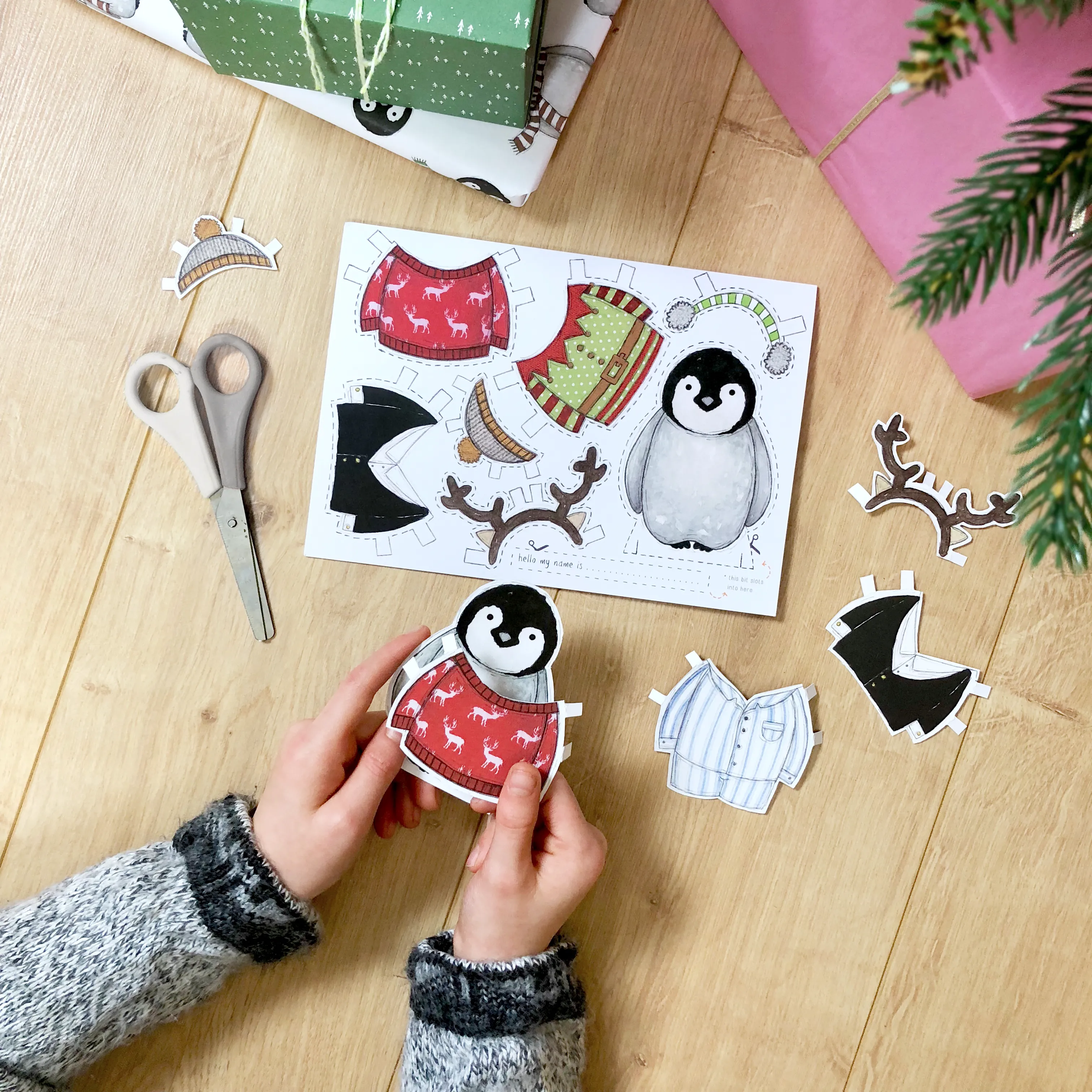 Dress Up A Penguin Card