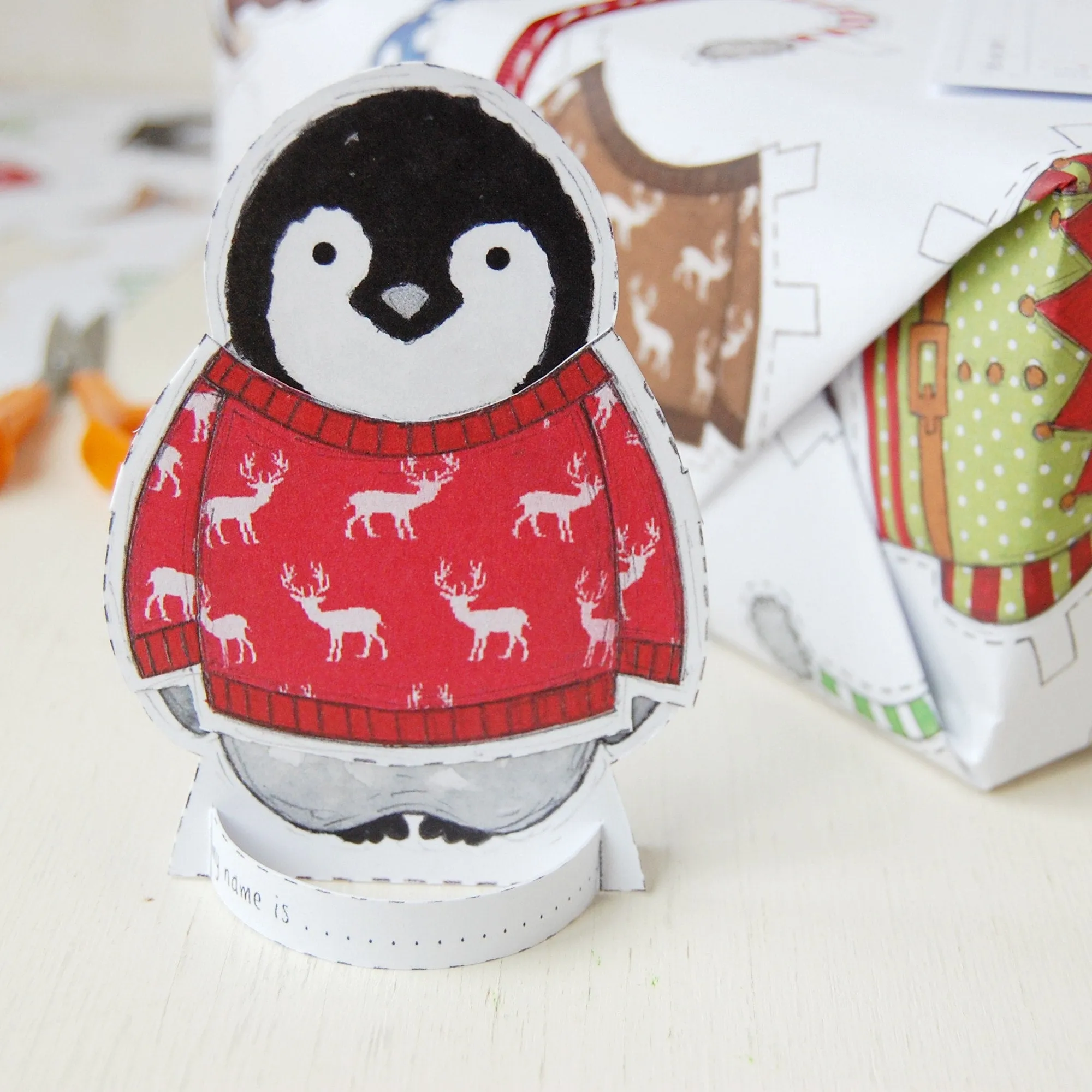 Dress Up A Penguin Card