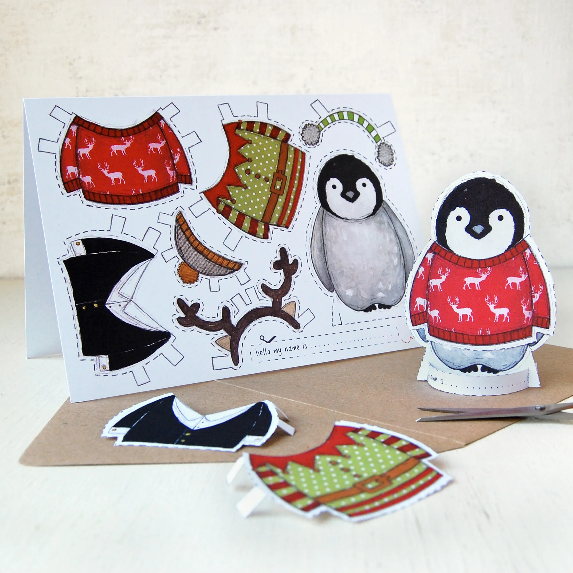 Dress Up A Penguin Card