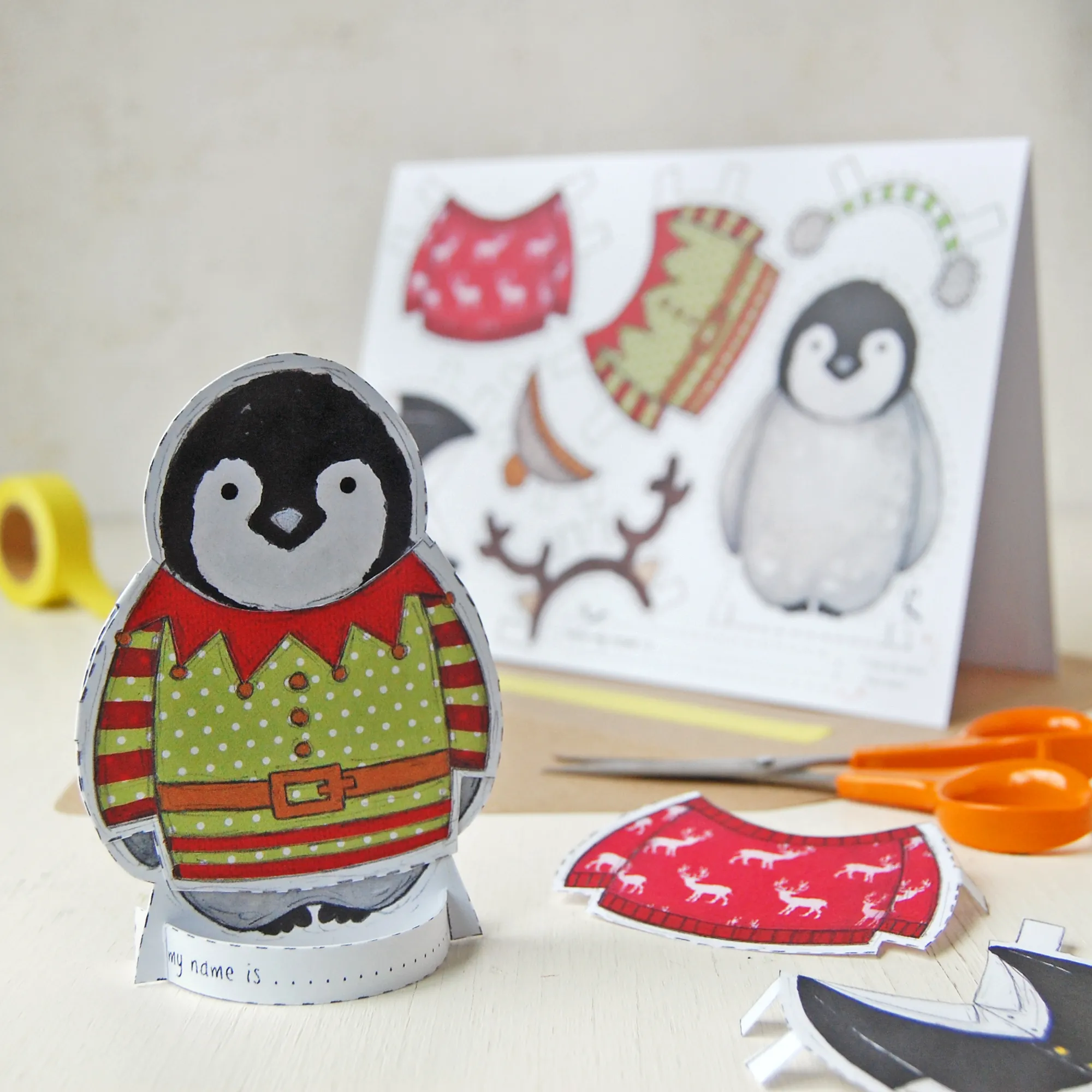 Dress Up A Penguin Card