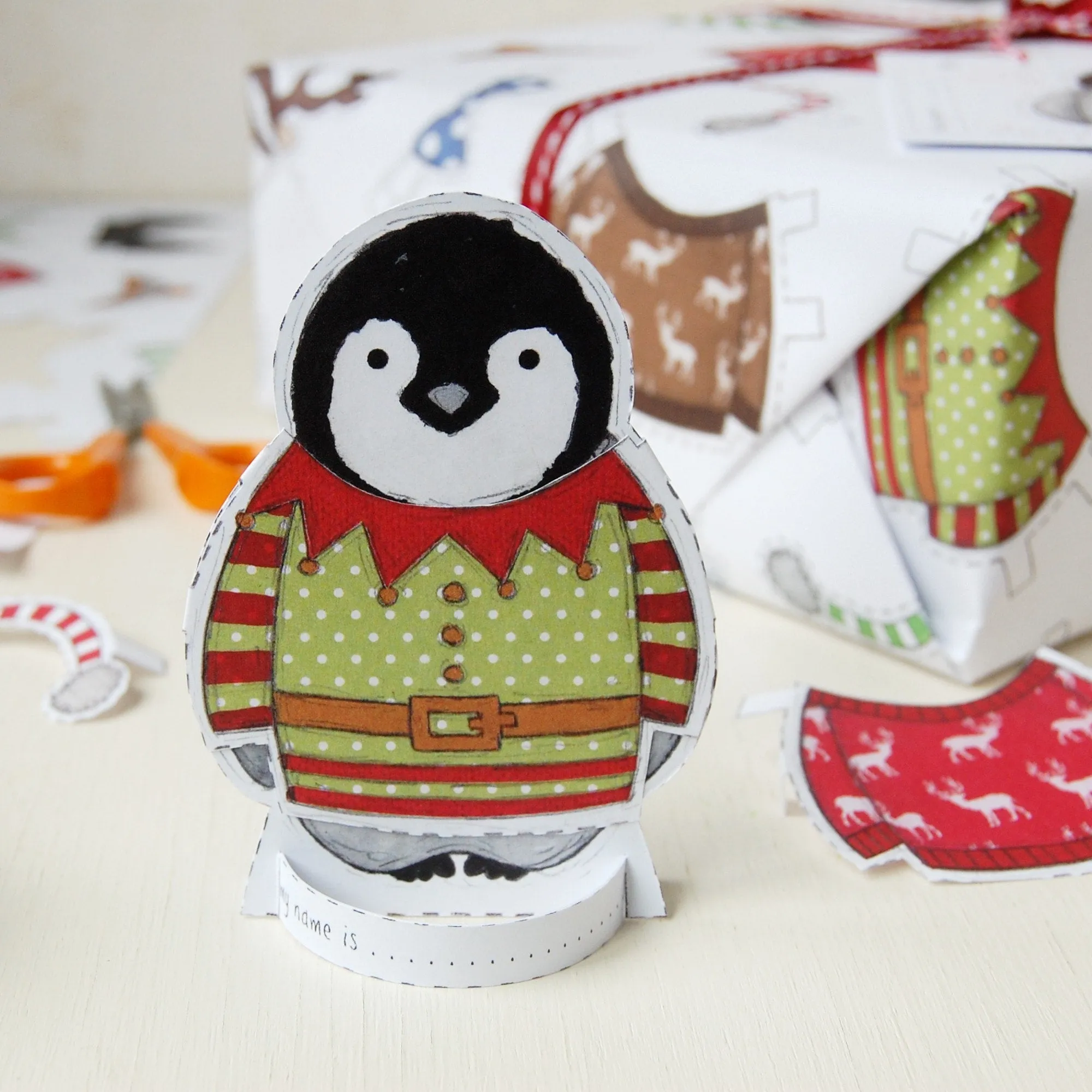 Dress Up A Penguin Card