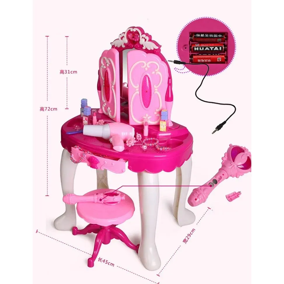 dressing Table Mirror Infrared Control | With Light, With Music & Infrared Control Toys For Girls