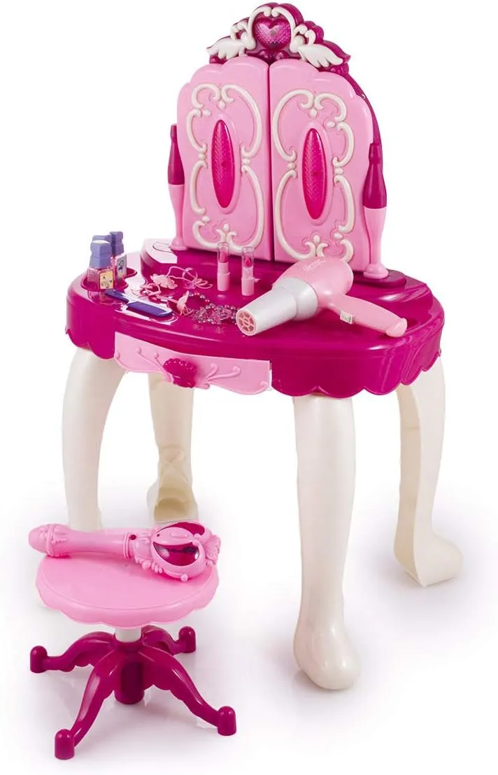 dressing Table Mirror Infrared Control | With Light, With Music & Infrared Control Toys For Girls