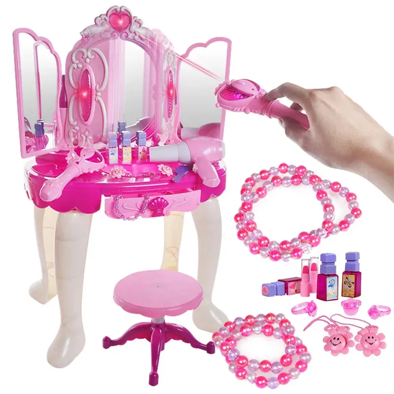 dressing Table Mirror Infrared Control | With Light, With Music & Infrared Control Toys For Girls