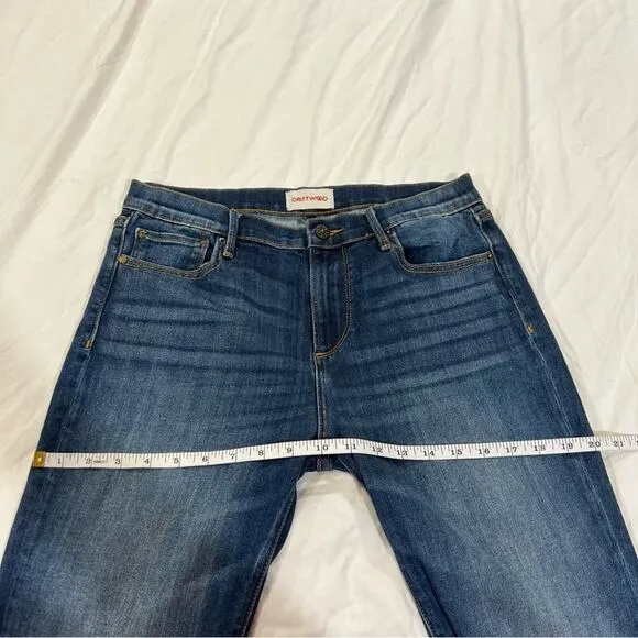 Driftwood Colette Straight Crop with Aztec Embroidered Cuff Med Wash 30 x 26