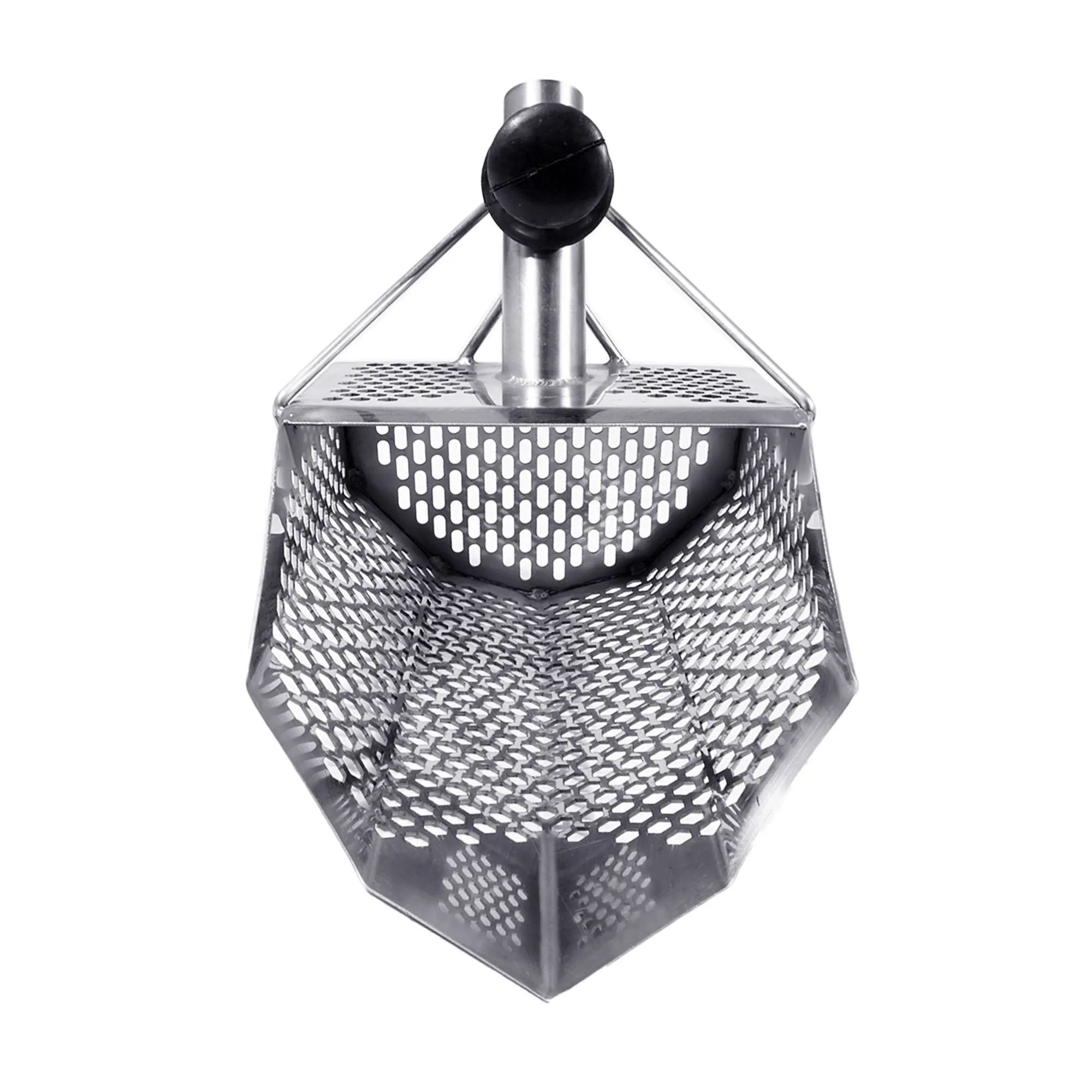 Dune Scoops ProSeries Typhon Beach Sand Scoop 1.5mm 304 Stainless Steel/Combined Holes 5-7-9mm and Carbon Fiber Rod with Handle