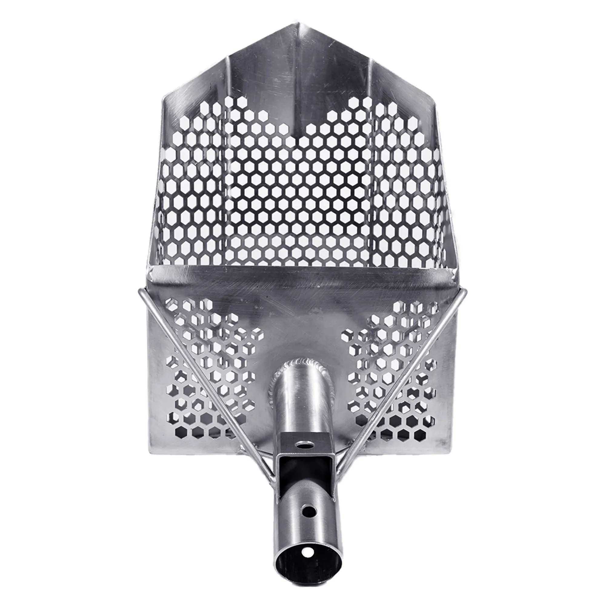 Dune Scoops ProSeries Typhon Beach Sand Scoop 1.5mm 304 Stainless Steel/Combined Holes 5-7-9mm and Carbon Fiber Rod with Handle