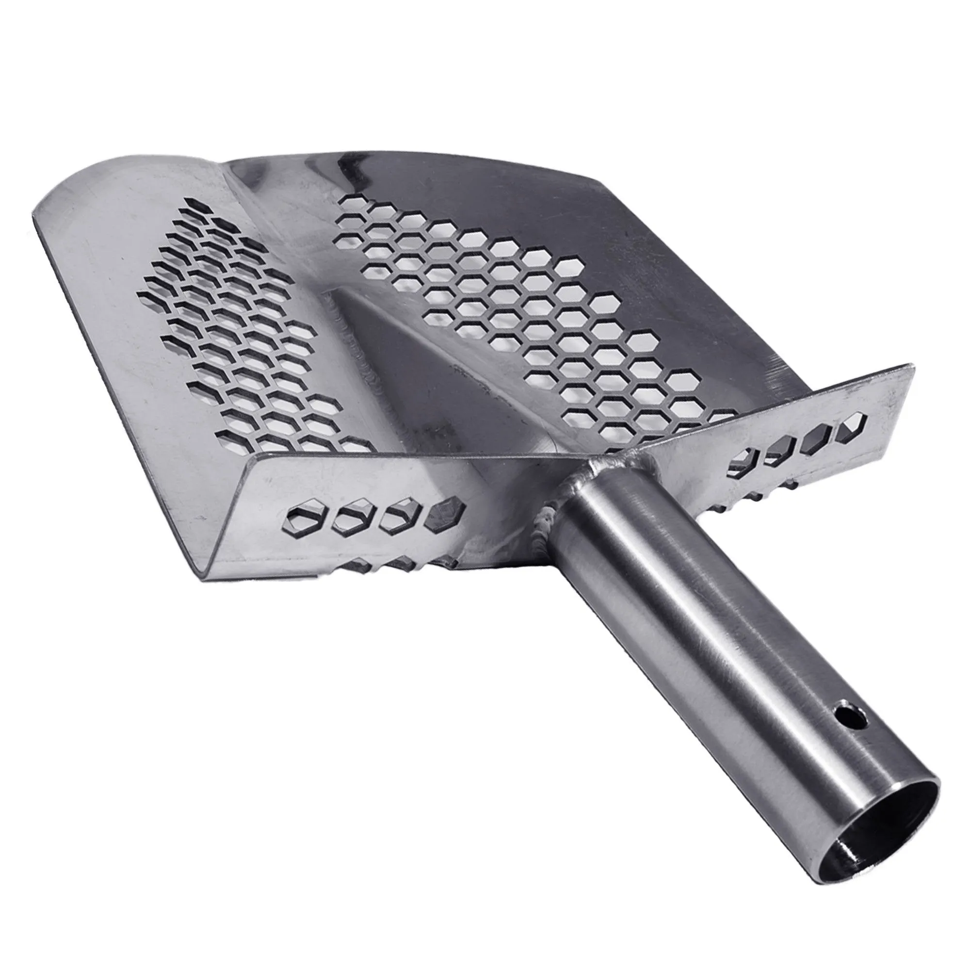 Dune Scoops Stainless Steel 2.0mm Shovel for Digging/10mm Hexahedron Holes with Collapsible Stainless Steel Handle Universal Pole