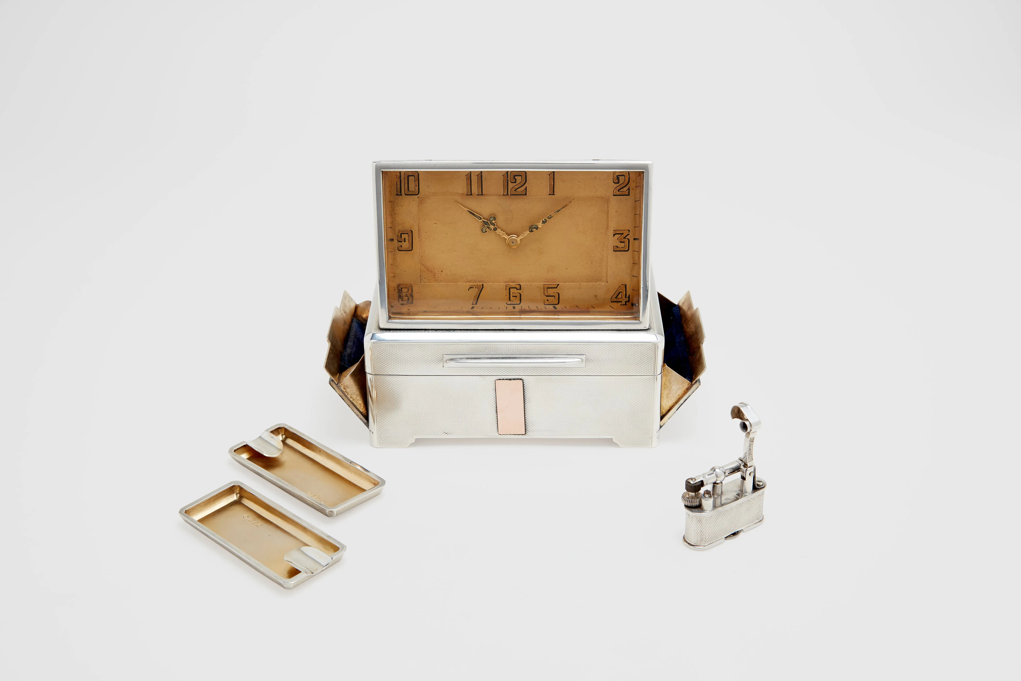 Dunhill "Bando" Silver Smoking Desk Compendium