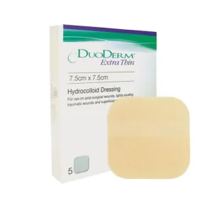 Duoderm Extra Thin Dressings 7.5 cm x 7.5cm x 5 Hydrocolloid S160