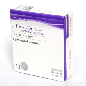 Duoderm Extra Thin Spots 1.75'' x 1.5'' / 4.4cm x 3.8cm x10