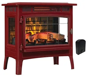 Duraflame 3D Infrared Electric Fireplace Stove with Remote Control, Cinnamon & Crackler - DFI-5010-03 & CS-FC