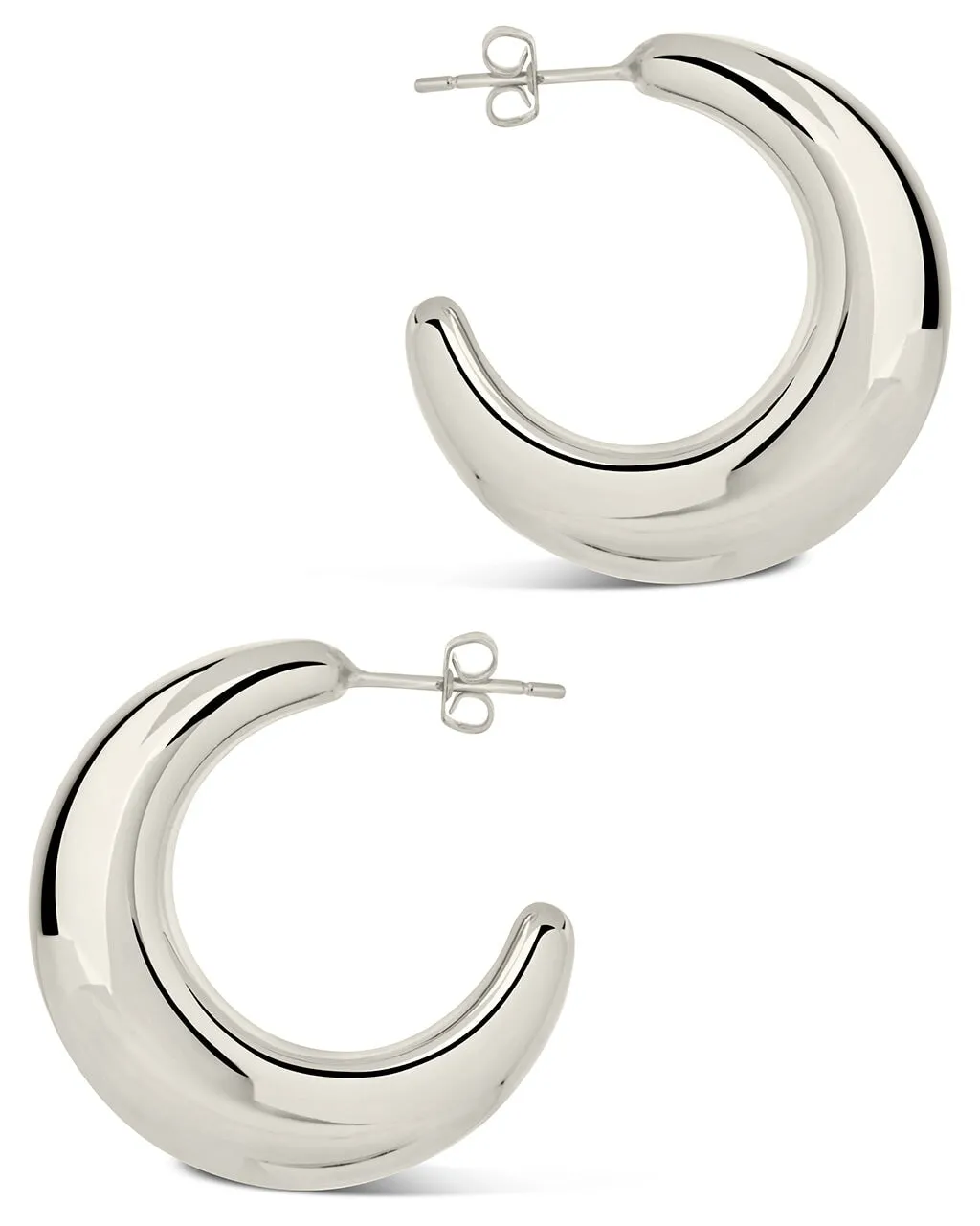 Eclipse Polished Hoop Earrings
