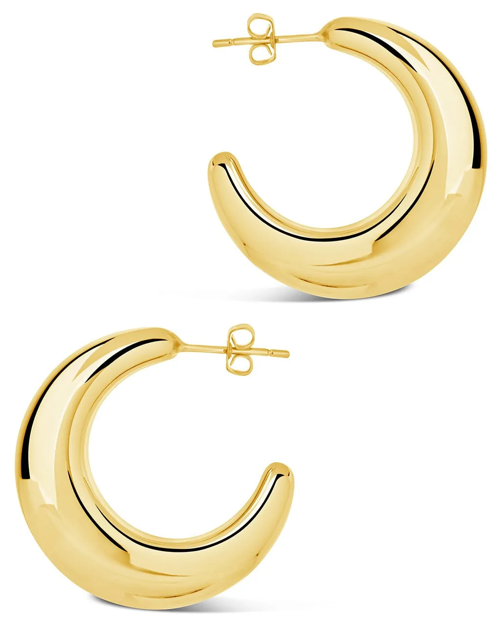 Eclipse Polished Hoop Earrings