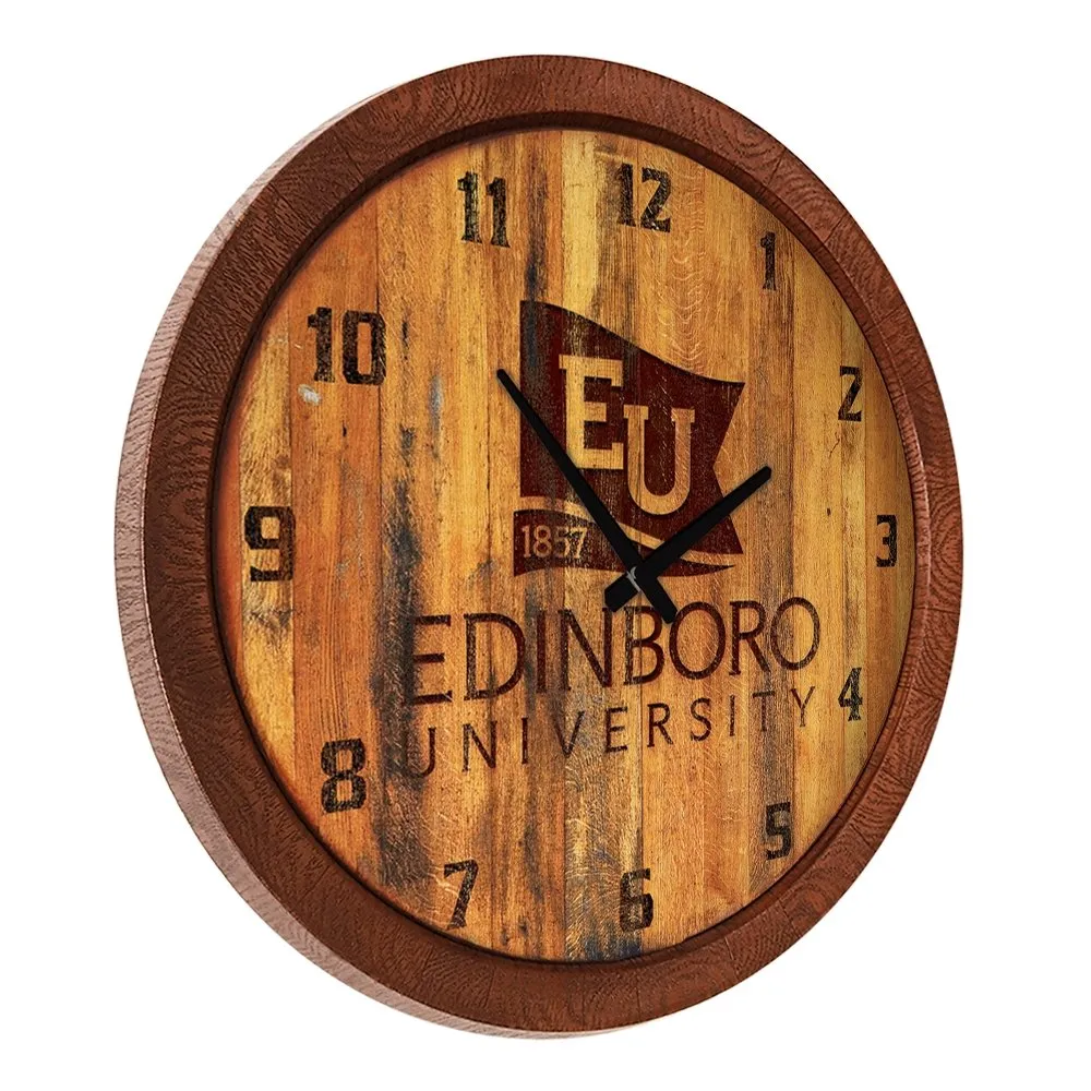 Edinboro Fighting Scots: Branded "Faux" Barrel Top Wall Clock