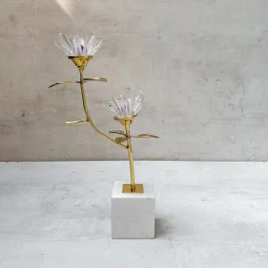 Edit House & Home-Home Artisan Camelia Eternal Blossom Brass and Crystal Sculpture