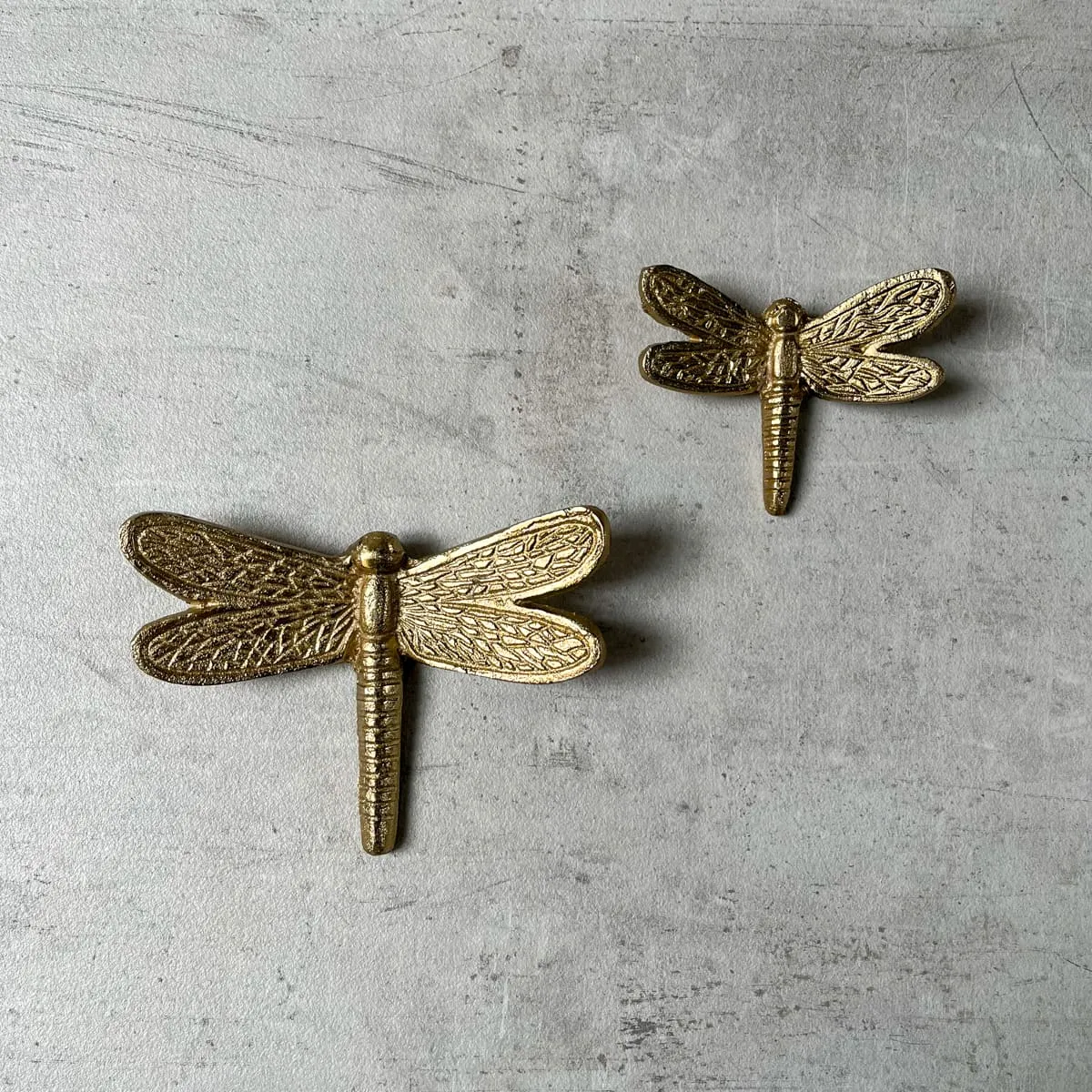Edit House & Home-Home Artisan Seraphine Metal Dragonfly Wall Sculpture (Gold)  Set of 2