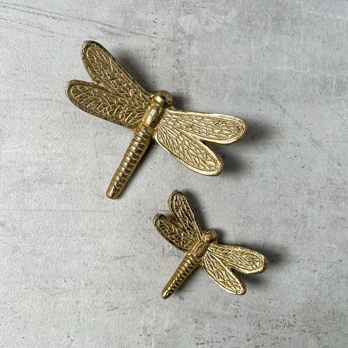 Edit House & Home-Home Artisan Seraphine Metal Dragonfly Wall Sculpture (Gold)  Set of 2