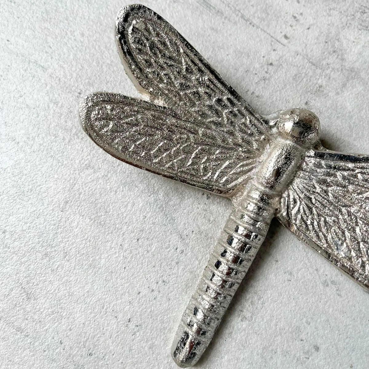 Edit House & Home-Home Artisan Seraphine Metal Dragonfly Wall Sculpture (Silver)  Set of 2