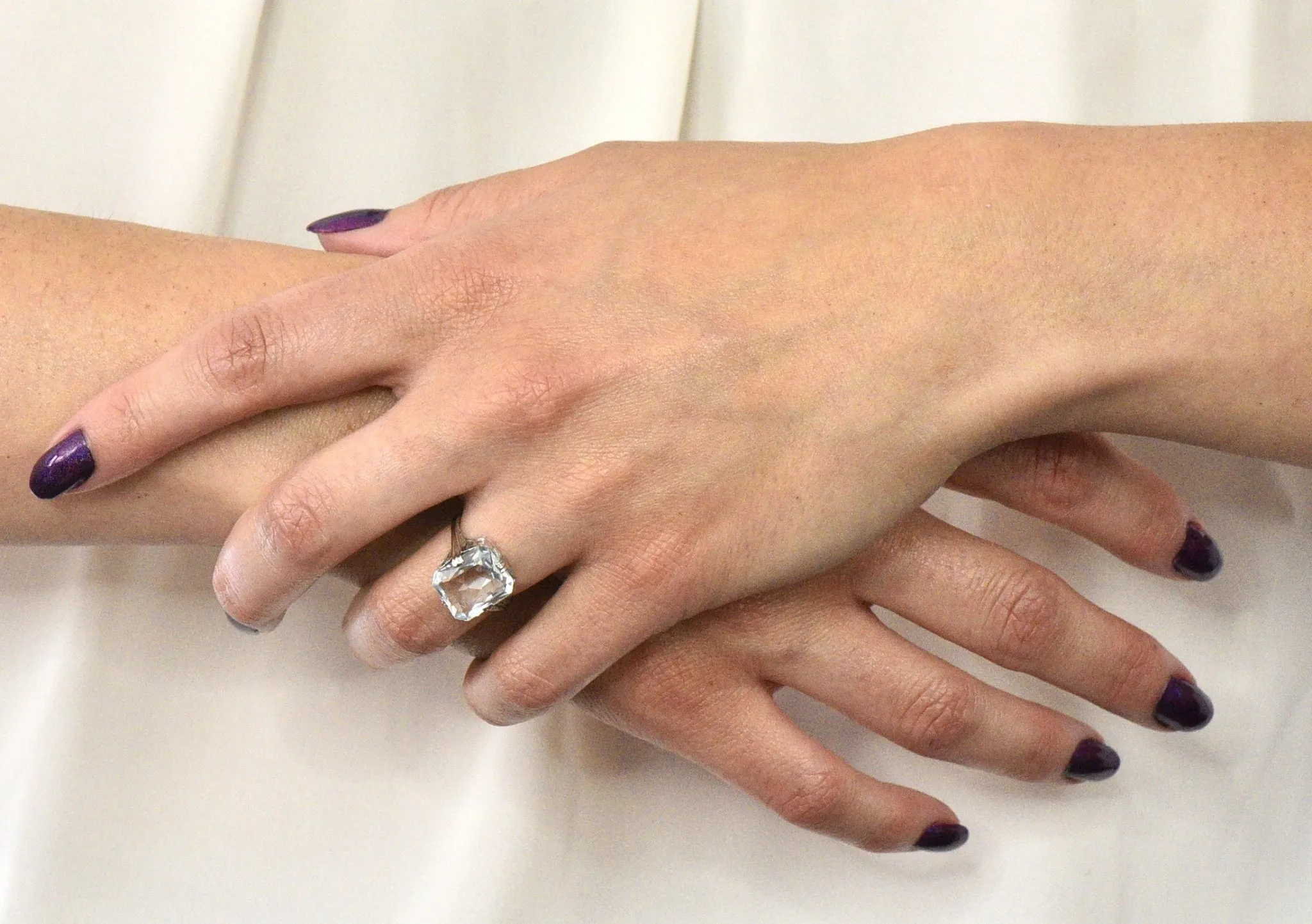 Edwardian 4.00 CTW Aquamarine 14 Karat White Gold Ring