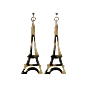 Eiffel Tower Small Light Tortoiseshell Stud Earrings
