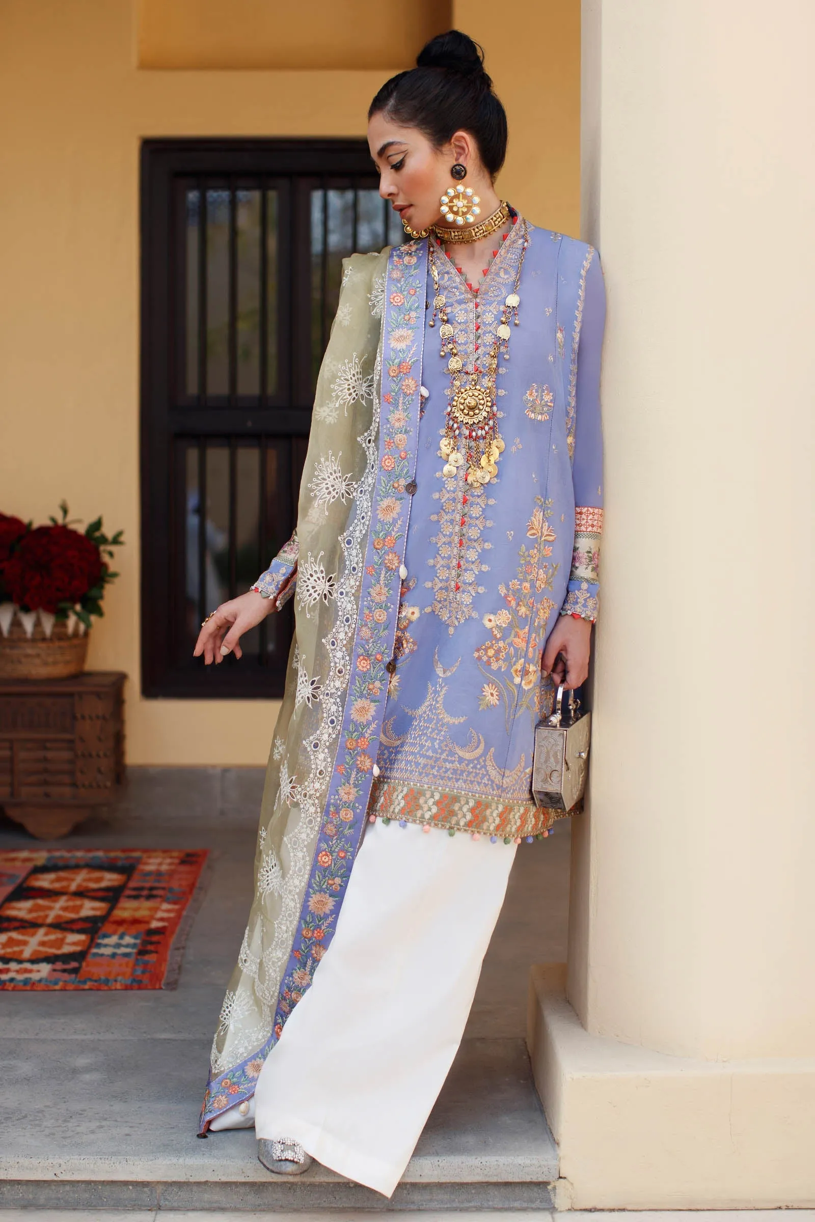 EL22-02 B (ZENEL)  | Elan Lawn 2022 | Unstitched Embroidered Lawn Suit