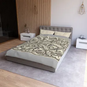 Elegant Floral Microfiber Duvet Cover - Luxury Bedding Decor
